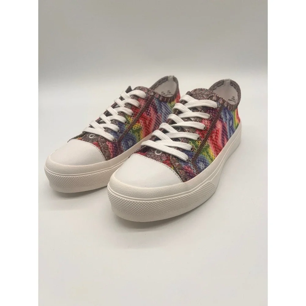 NEW Karl Lagerfeld Paris Gideon Multicolored Mesh Lace Up Sneakers W9.5